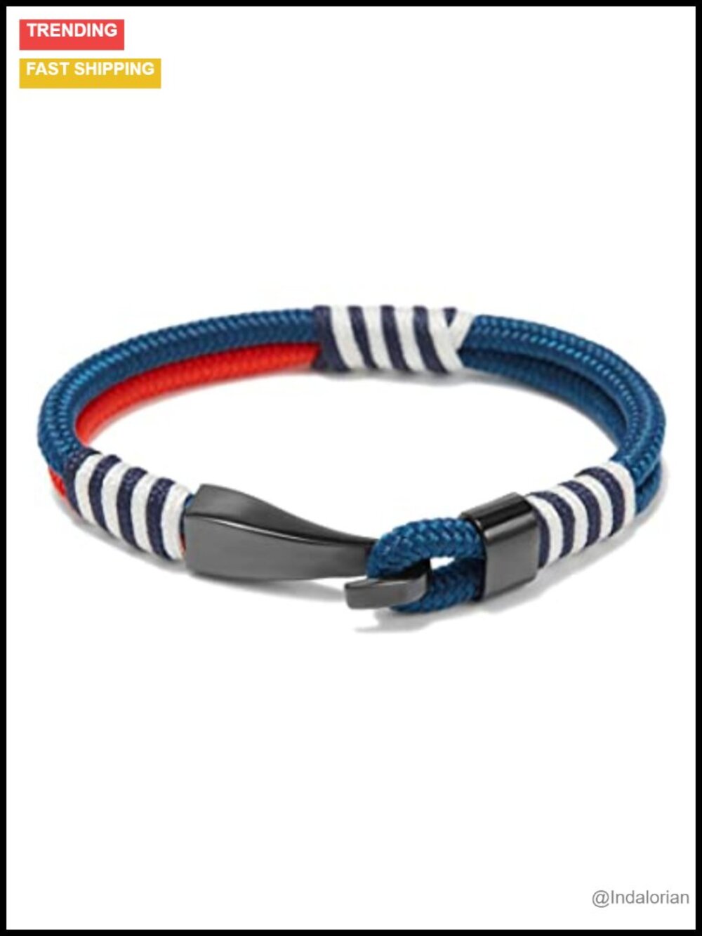 Handmade Nautical Rope Bracelet with Stainless Steel Clasp